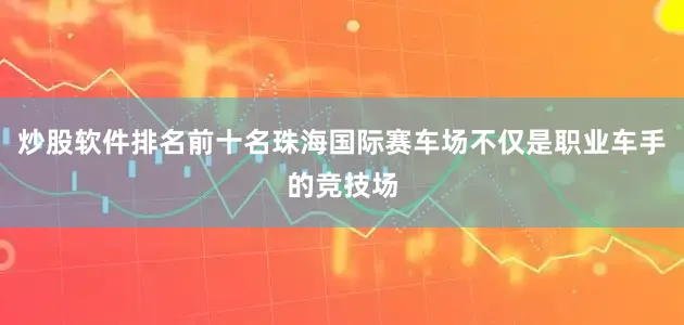 炒股软件排名前十名珠海国际赛车场不仅是职业车手的竞技场